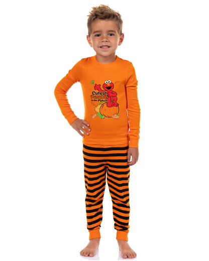 Sesame Street Toddler Boys' Halloween Elmo Cutest Pumpkin Patch Pajama Set