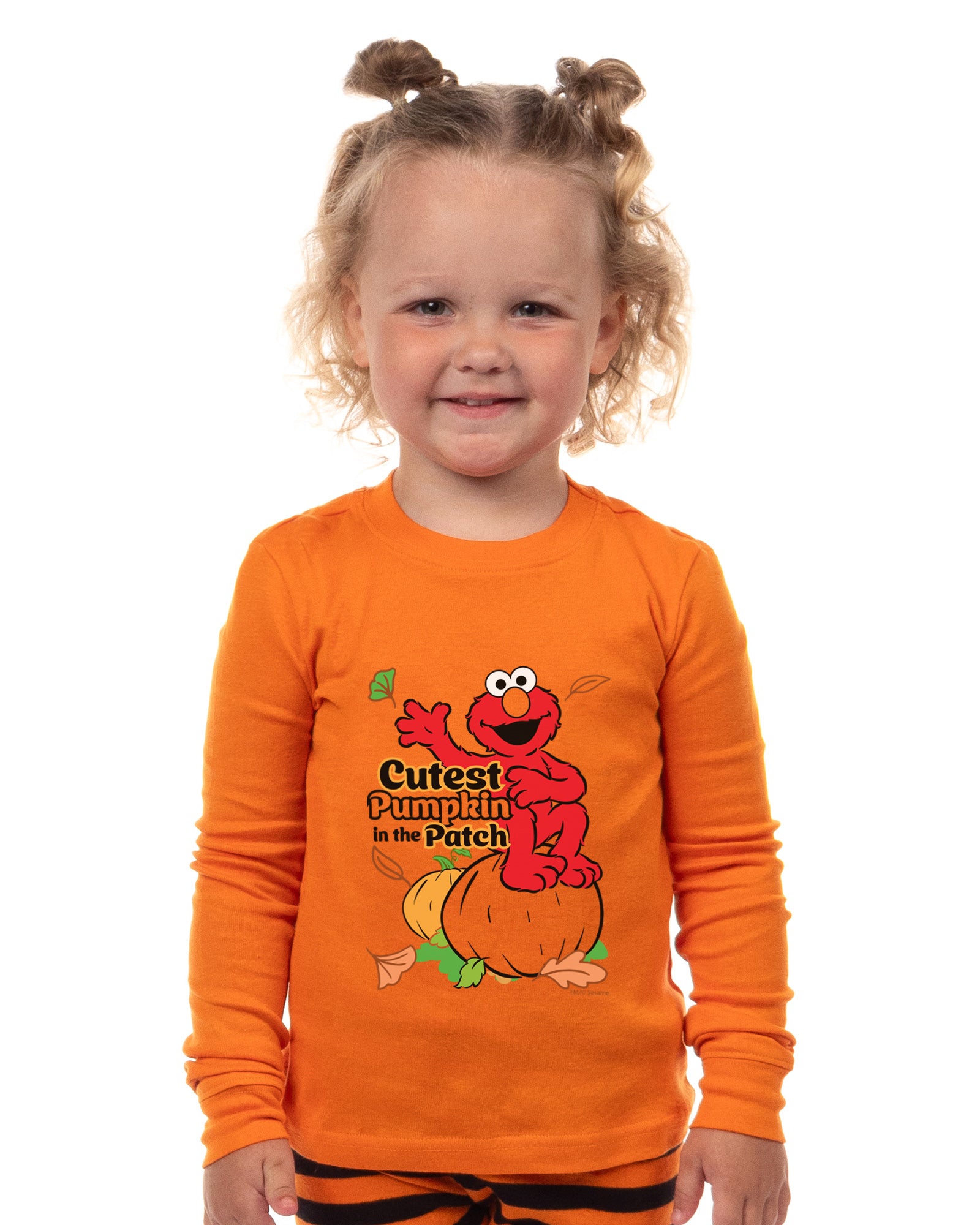 Sesame Street Toddler Boys' Halloween Elmo Cutest Pumpkin Patch 2 Piece Long Sleeve Pajama Set