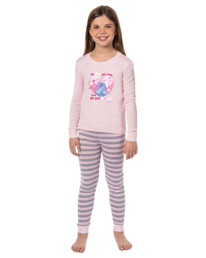 Sesame Street Cookie Monster Girls Love You More 2 Piece Long Sleeve Pajama Set