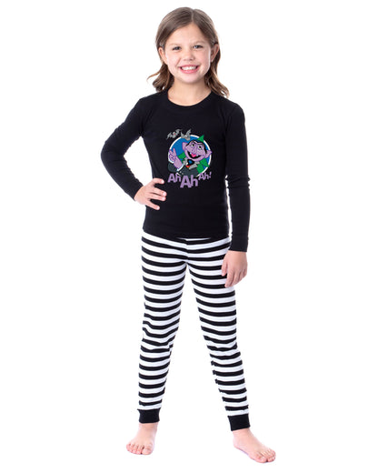 Sesame Street Count Von Count Ah Ah Ah Boys' 2 Piece Long Sleeve Pajama Set