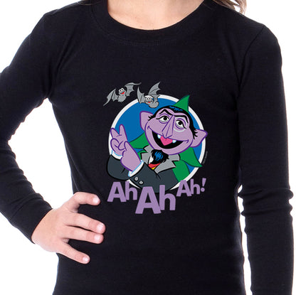 Sesame Street Count Von Count Ah Ah Ah Boys' 2 Piece Long Sleeve Pajama Set
