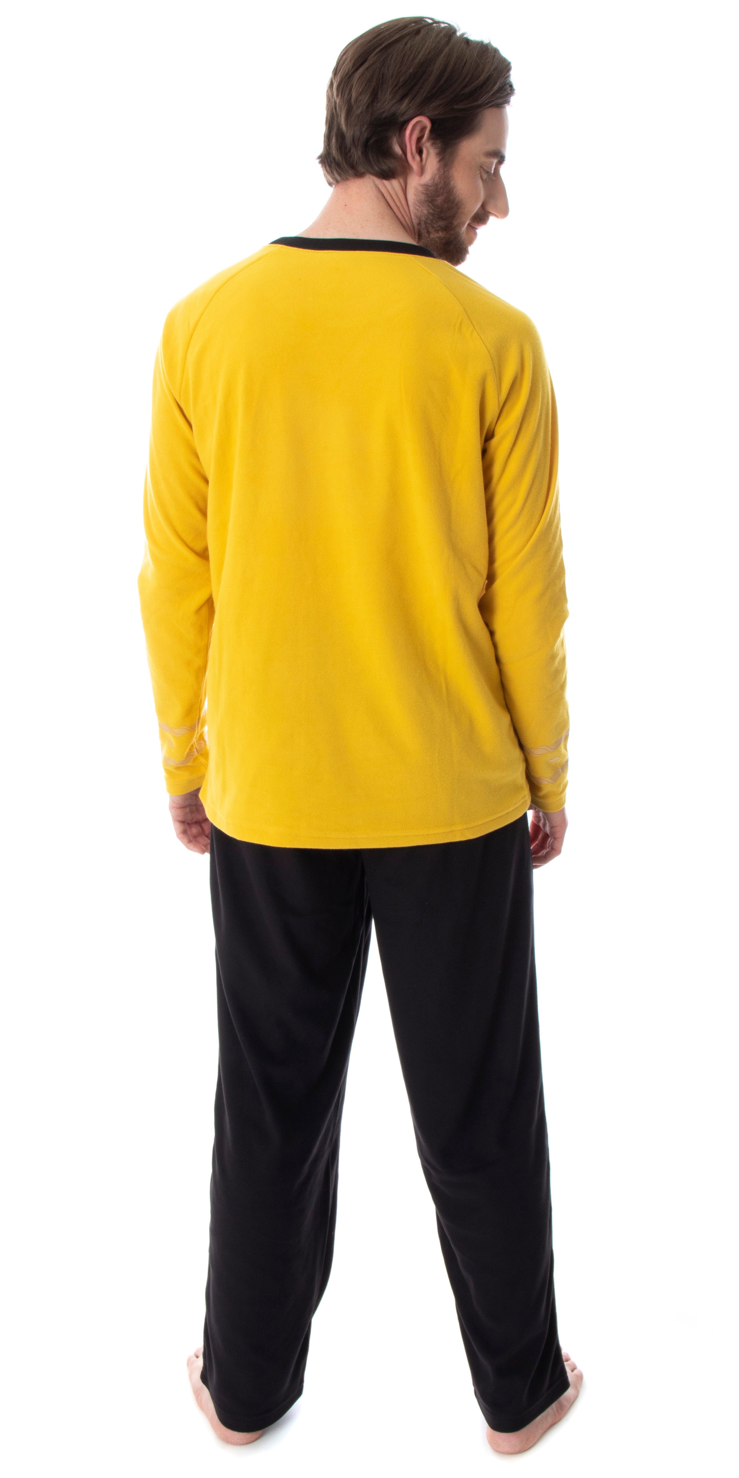 Star Trek Original Series Men's Uniform Costume Sleepwear Pajama Set (Kirk, LG)