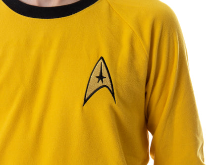 Star Trek Original Series Men's Uniform Costume Sleepwear Pajama Set (Kirk, LG)