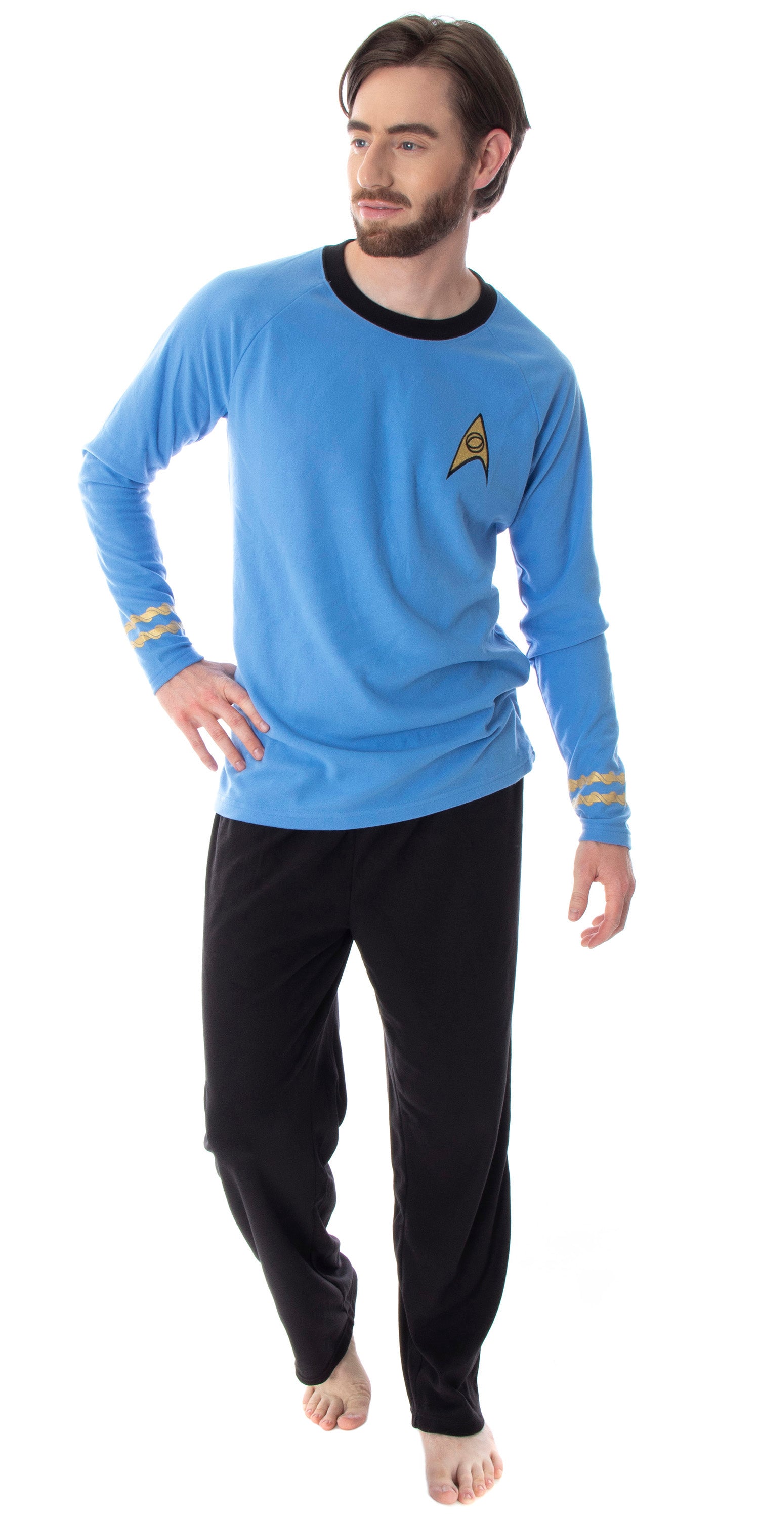 Star Trek Original Series Men's Uniform Costume Sleepwear Pajama Set (Spock, MD)