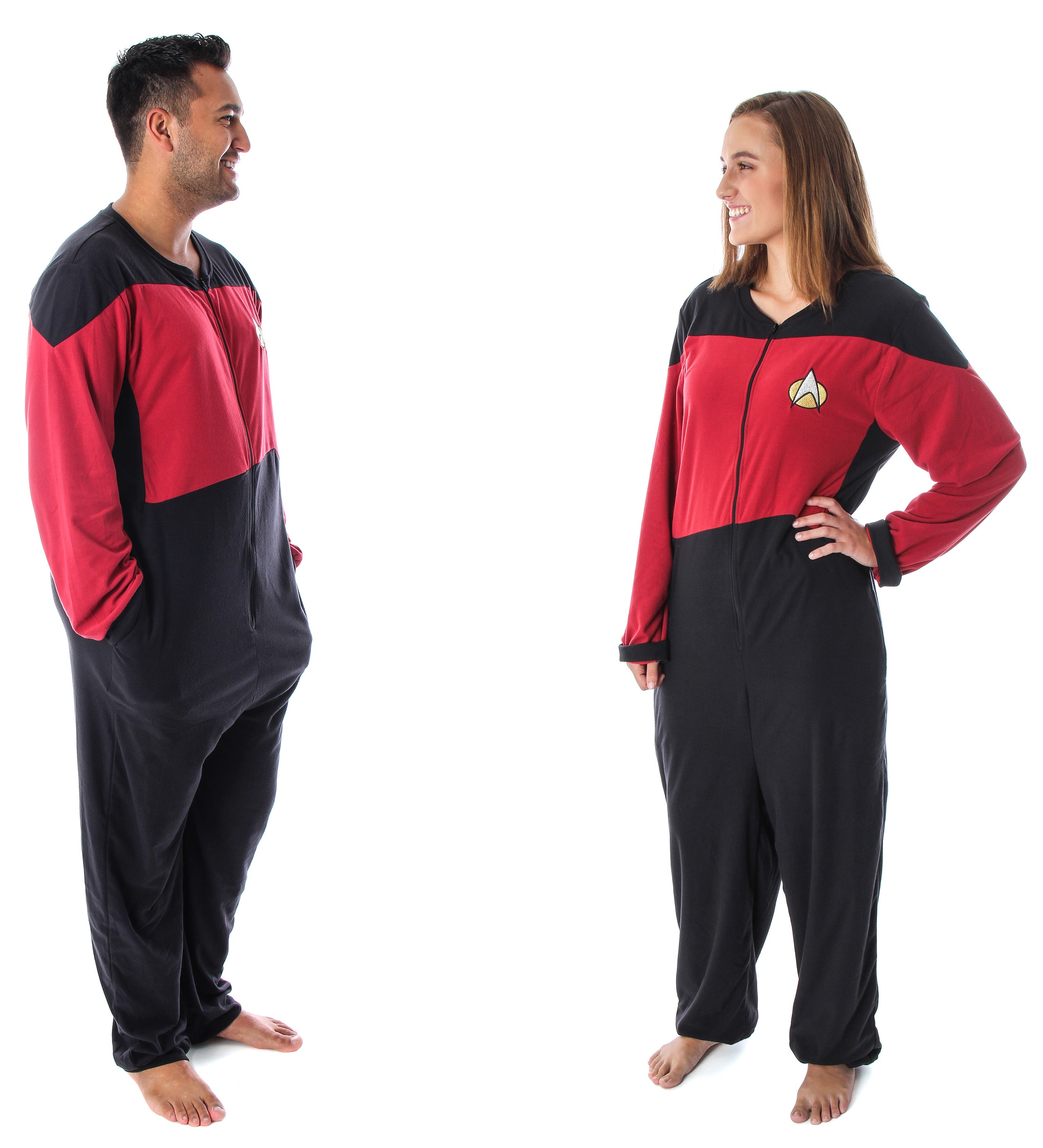 Star Trek Next Generation Men's Picard One Piece Costume Union Suit (L/XL)