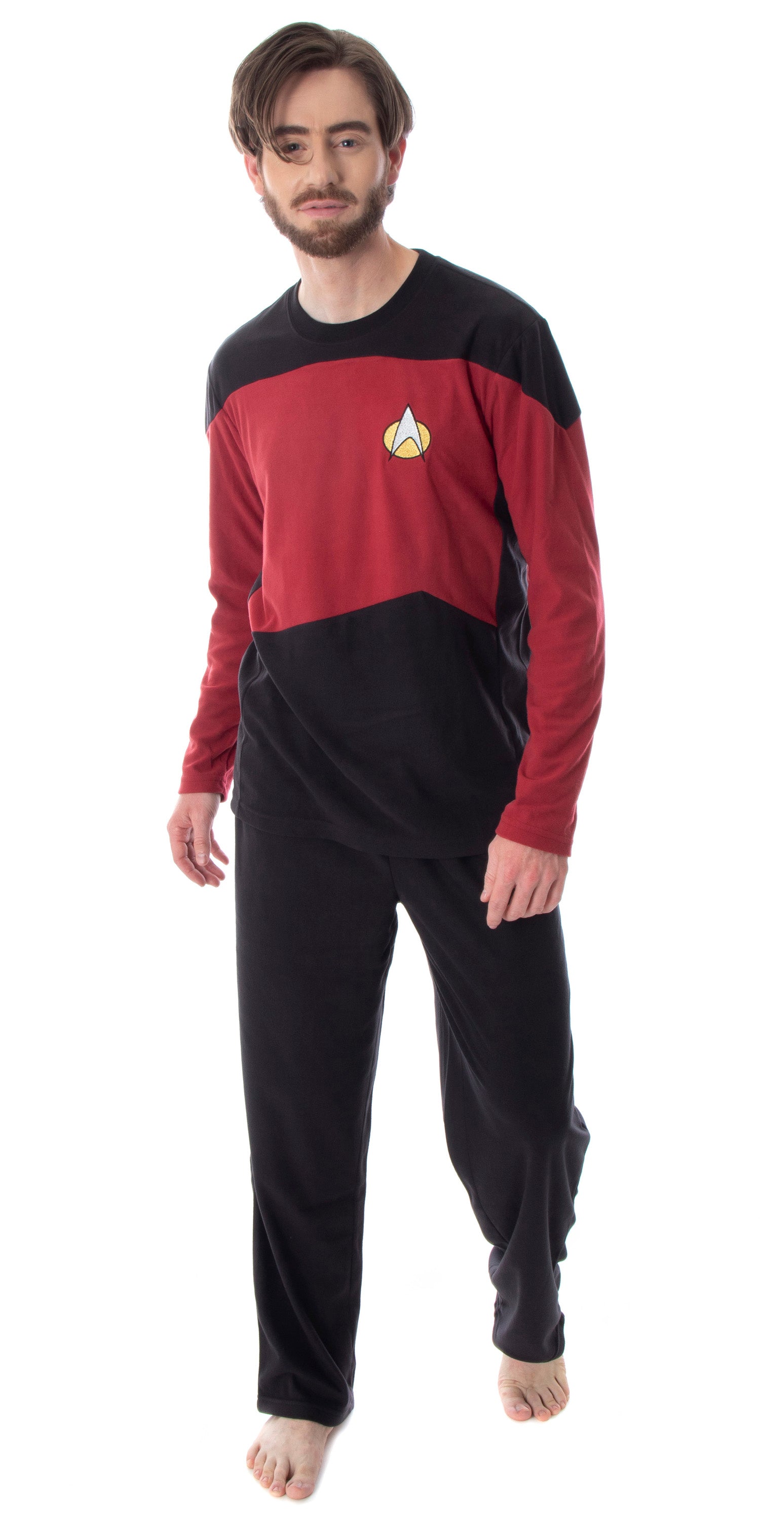 Star Trek Next Generation Men's Picard Uniform Costume Sleepwear Pajama Set (3X)