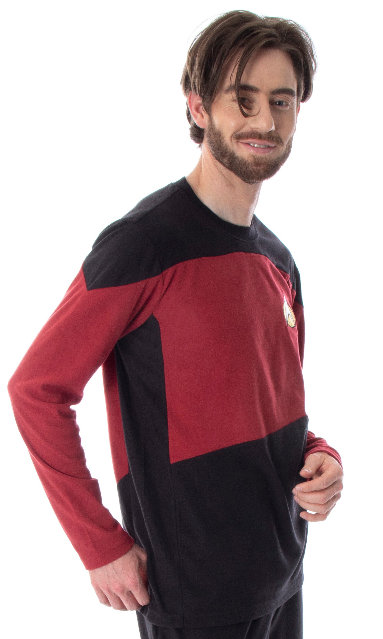 Star Trek Next Generation Men's Picard Uniform Costume Sleepwear Pajama Set (3X)