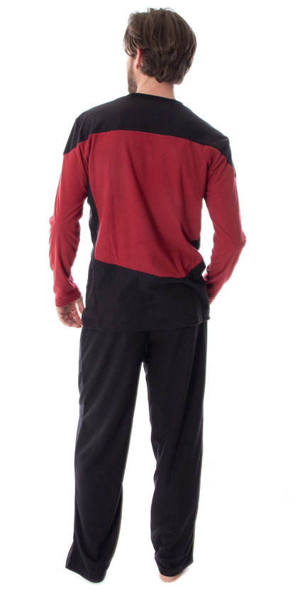 Star Trek Next Generation Men's Picard Uniform Costume Sleepwear Pajama Set (3X)