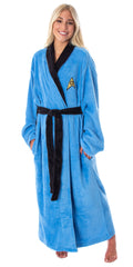 Star Trek Adult The Original Series Costume Fleece Plush Robe Bathrobe - Kirk, Spock