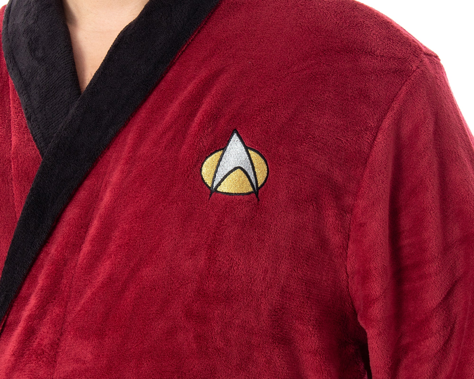 Star Trek TNG Adult Costume Fleece Plush Robe Bathrobe - Big And Tall - Picard