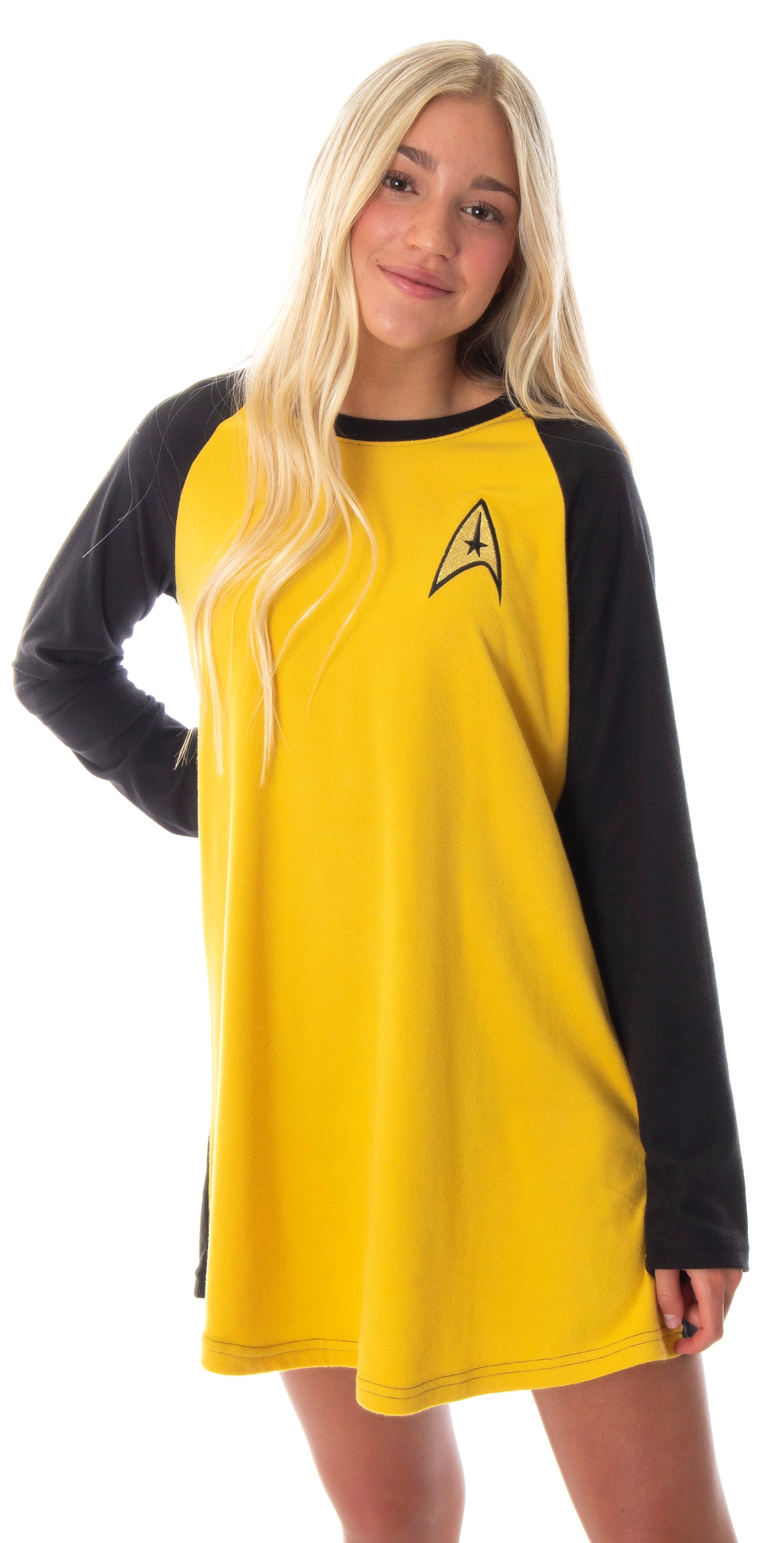 Star Trek Original Series Women's Juniors Raglan Sleep Shirt Nightgown