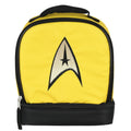 Star Trek The Original Series Captain Kirk Embroidered Command Logo Dual Compartment Insulated Lunch Box Bag Tote