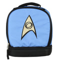 Star Trek The Original Series Spock Embroidered Science Officer Logo Dual Compartment Insulated Lunch Box Bag Tote
