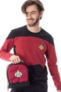 Star Trek The Next Generation Picard Embroidered Starfleet Logo Dual Compartment Insulated Lunch Box Bag Tote