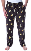 Star Trek The Original Series Men's Allover Starfleet Insignia Loungewear Pajama Pants