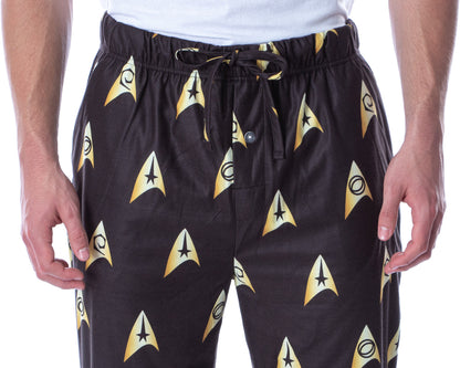 Star Trek The Original Series Men's Allover Starfleet Insignia Pajama Pants