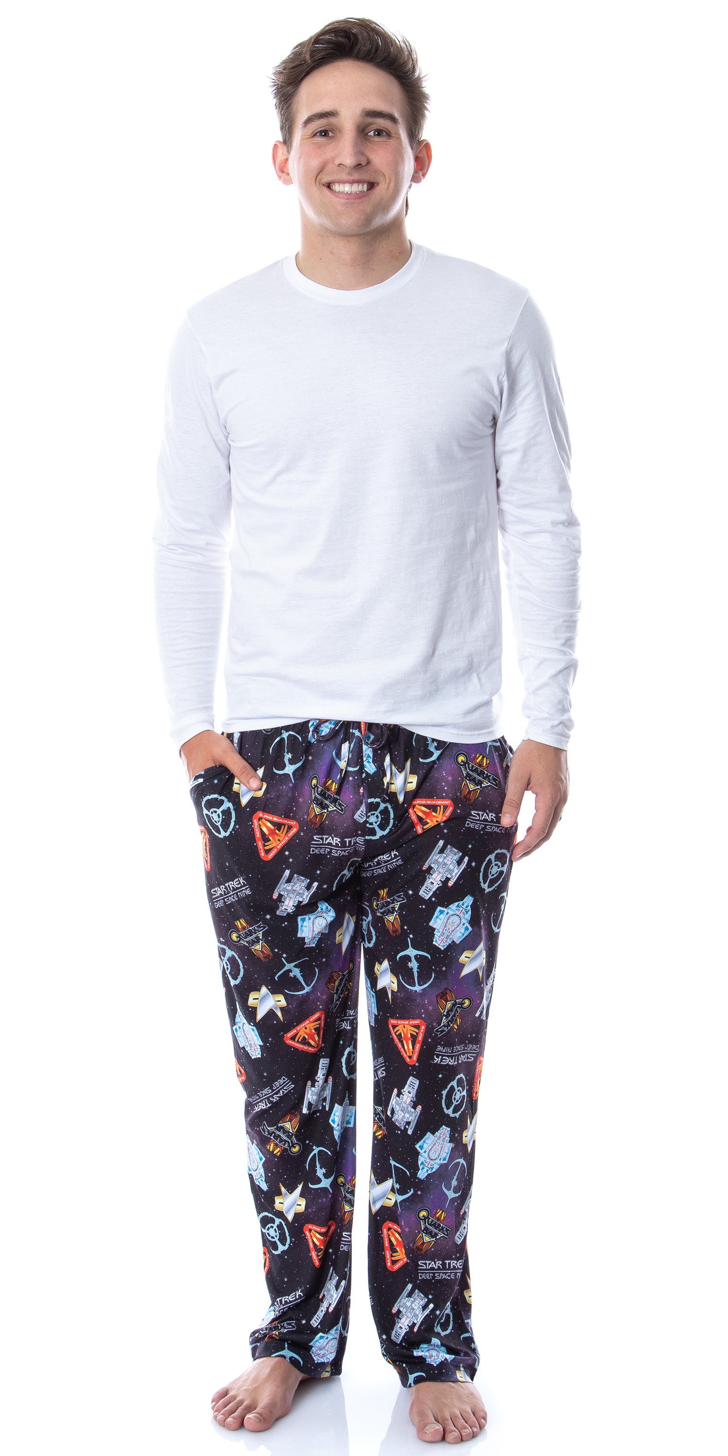 Star Trek Deep Space Nine DS9 Ships and Quarks Bar Mens' Pajama Pants