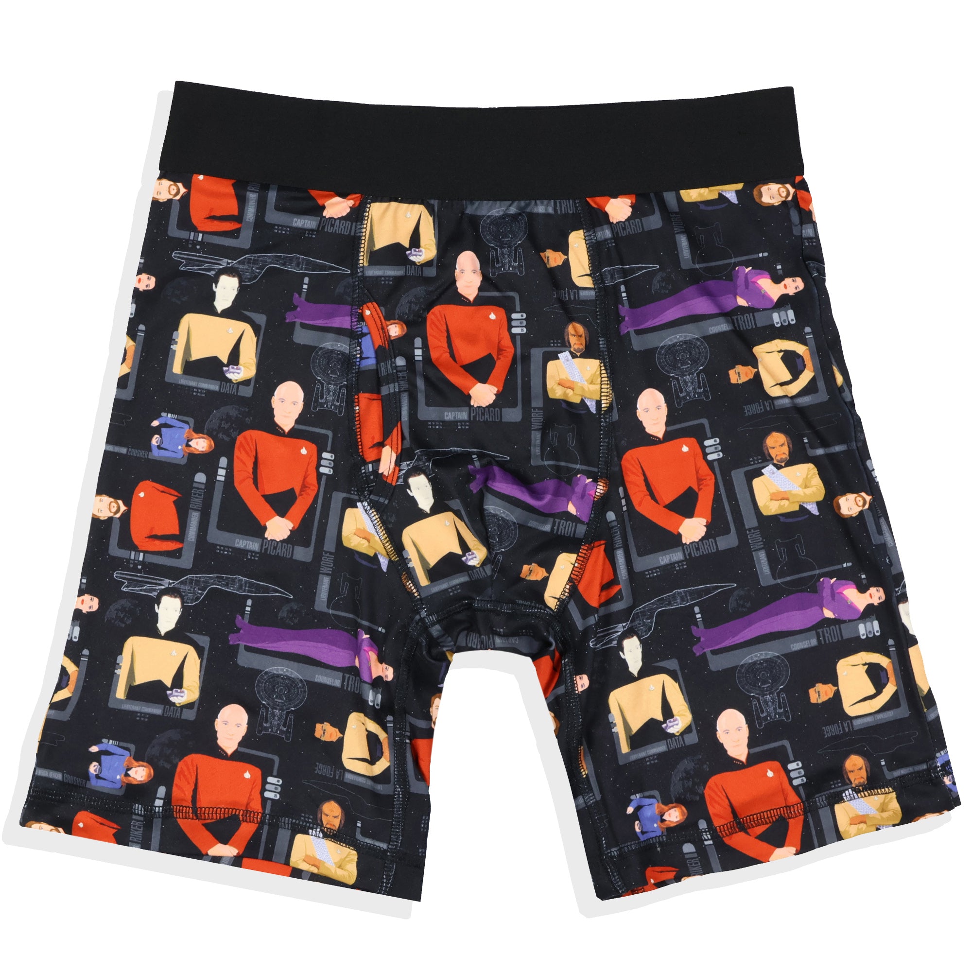 Star Trek Boxer Brief Men's TNG Picard Data Riker Worf Troi AOP Underwear