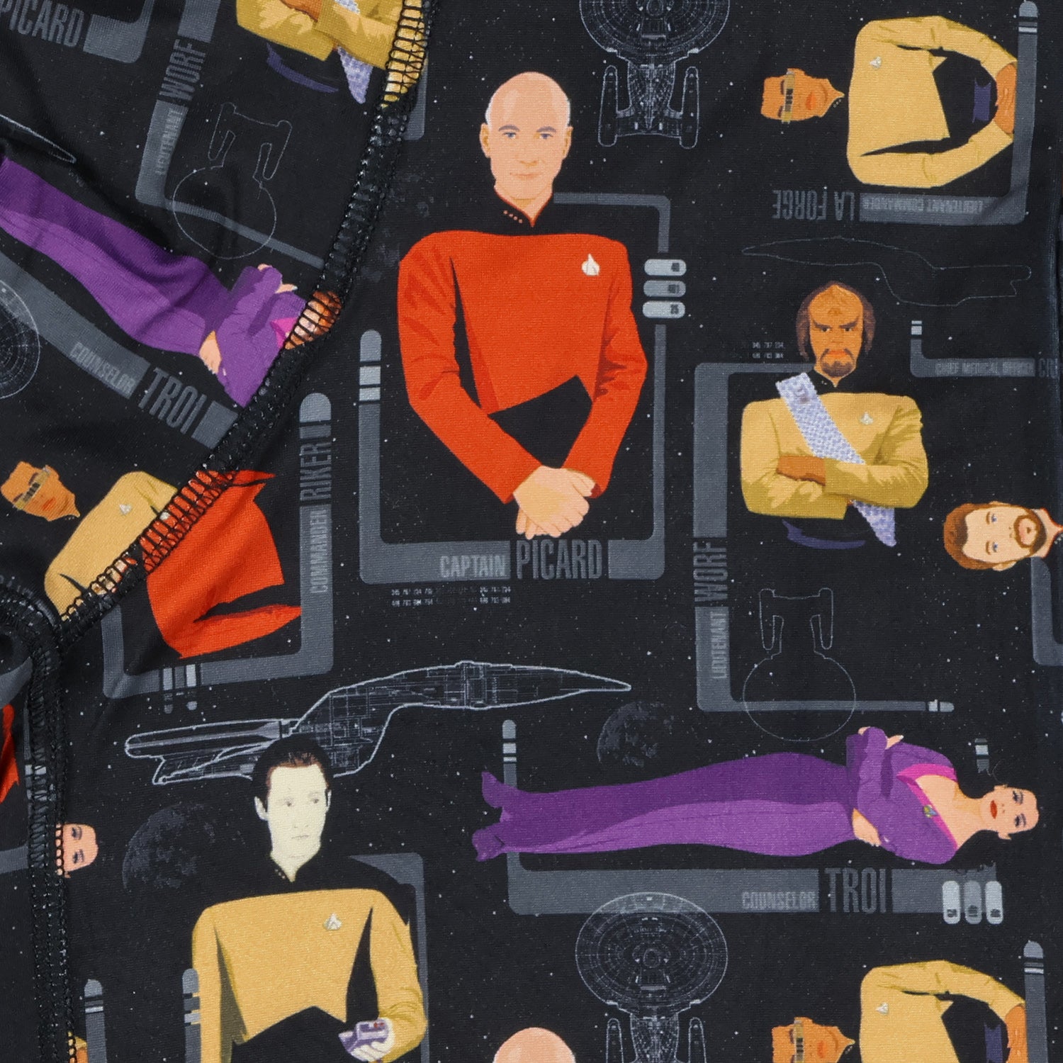 Star Trek Boxer Brief Men's TNG Picard Data Riker Worf Troi AOP Underwear
