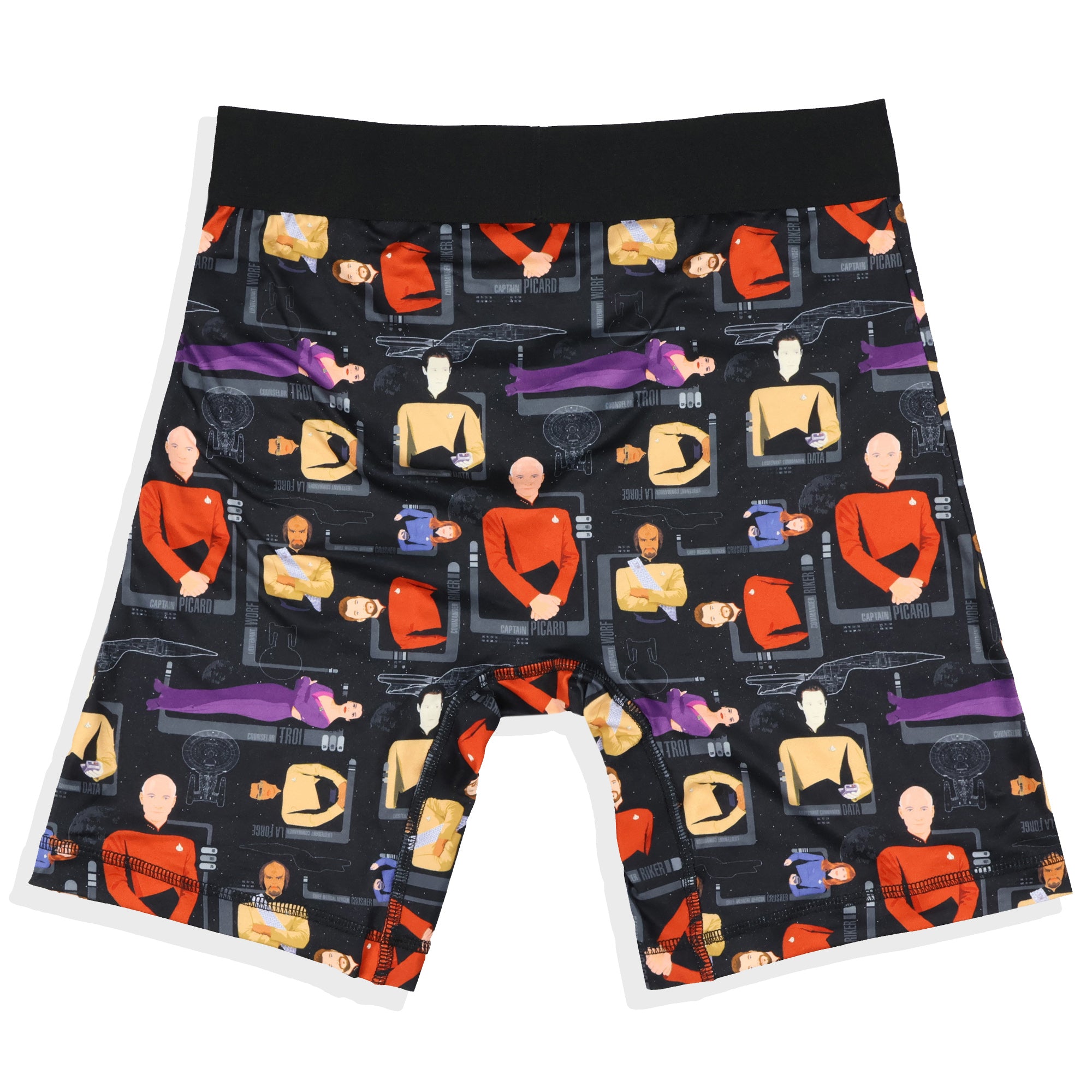 Star Trek Boxer Brief Men's TNG Picard Data Riker Worf Troi AOP Underwear