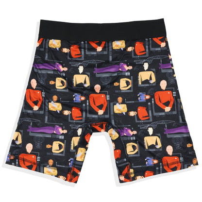 Star Trek Boxer Brief Men's TNG Picard Data Riker Worf Troi AOP Underwear