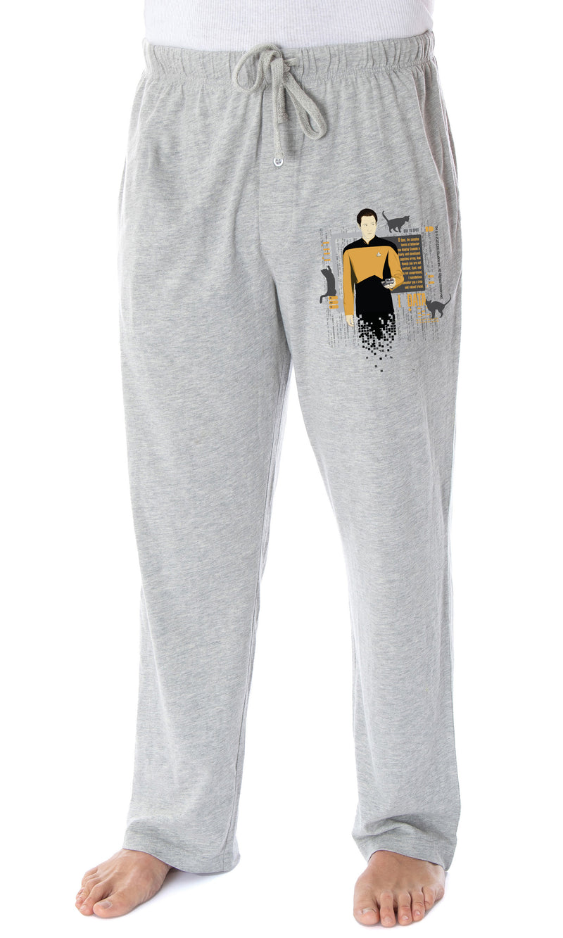 Star Trek The Next Generation Men's Data's Ode To Spot Poem Lounge Pajama Pants (Medium)