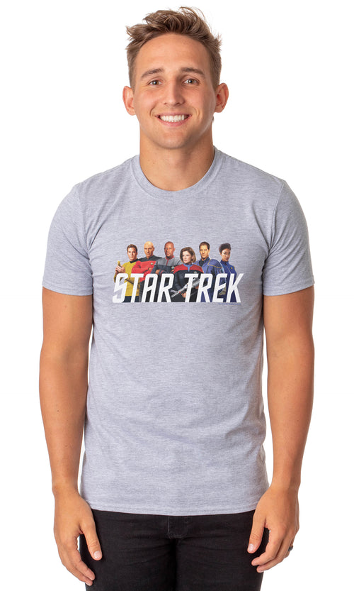 Star Trek Unisex TV Show Captain Kirk Picard Janeway Archer Sisko Crewneck T-Shirt