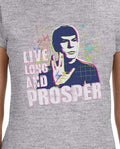 Star Trek Womens' Spock Live Long And Prosper Crewneck T-Shirt For Adults