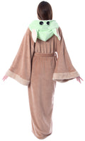 Star Wars The Mandalorian Grogu Costume Adult Robe Hooded Bathrobe Men Women