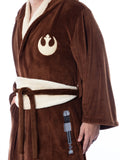 Star Wars Adult Obi-Wan Kenobi Jedi Fleece Robe Bathrobe For Men Women