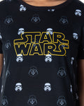 Star Wars Women's Darth Vader and Trooper Heads Shirt and Sleep Shorts Loungewear Pajama Set