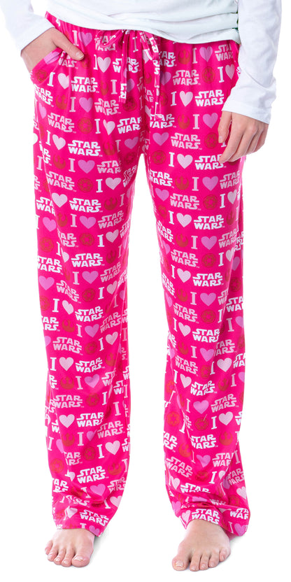 Star Wars Womens' I Love Heart Rebels Galactic Empire Pajama Pants