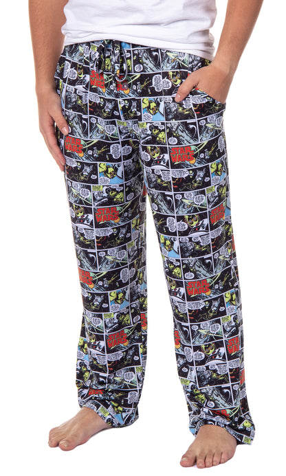 Star Wars Mens' Movie Film R2-D2 C-3PO Retro Comics Sleep Pajama Pants