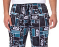 Star Wars Mens' Movie Film Logo Darth Vader Helmet Sleep Pajama Pantss