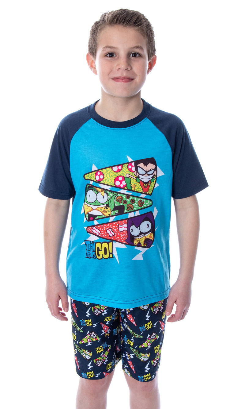 Teen Titans Go! Boys Little Pizza Toppings Pajama Short Set