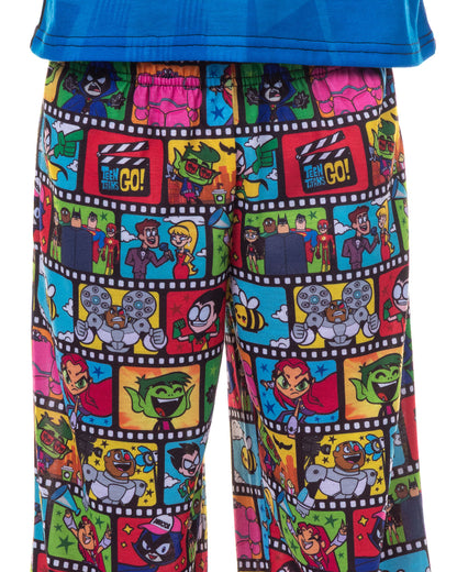 Teen Titans Go! Pajamas Boys' Filmstrip Design 2-Piece Lounge Sleep Set