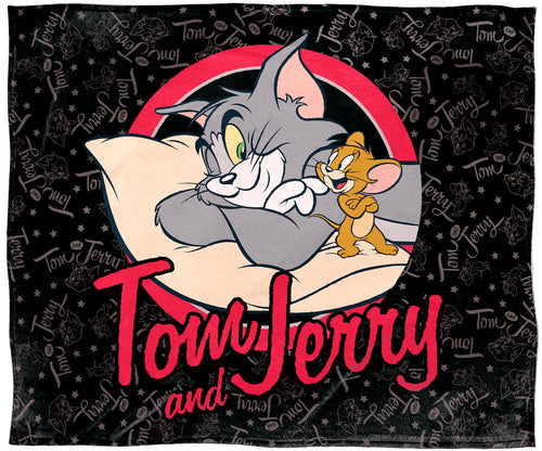 Tom And Jerry Classic Cartoon Super Soft Silk Touch Throw Blanket 50" x 60"