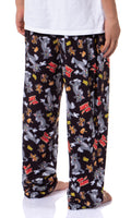 Tom and Jerry Men's Cheese Tossed Print Sleep Pajama Pants For Adults