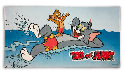 Tom And Jerry Classic Cartoon Characters Swim Pool Bath Sheet Beach Towel