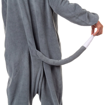 Tom & Jerry Union Suit Men's Tom Kigurumi Fleece Hooded Costume Pajama (XXS/XS)