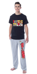 Tom And Jerry Men's Classic Characters Logo Sleep Pajama Set (X-Large)