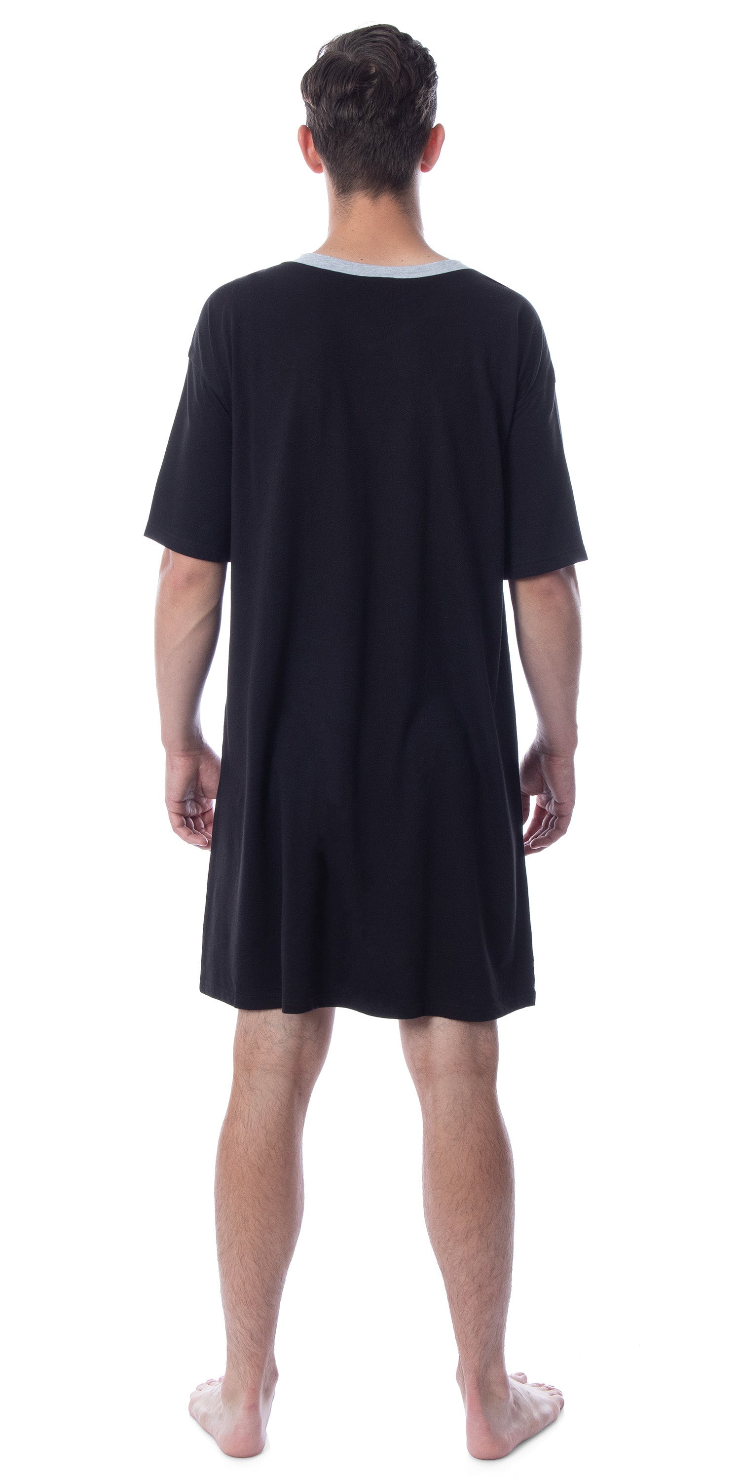 Tom And Jerry Mens' Classic Distressed Nightgown Sleep Pajama Shirt