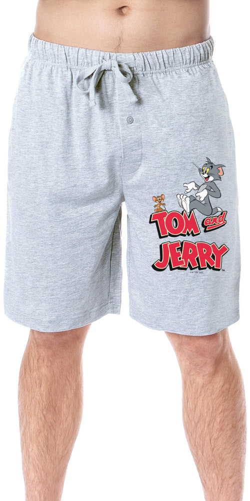 Tom And Jerry Mens' Classic Cartoon Character Logo Sleep Pajama Shorts (X-Large)