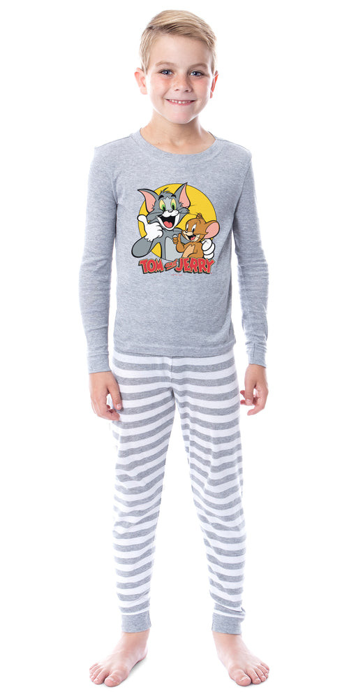 Tom And Jerry Unisex Youth Child Girls' Boys' Sleep Tight Fit Pajama Set