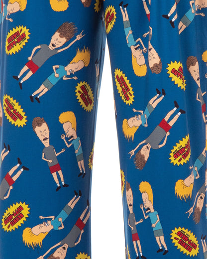 MTV Mens' Beavis and Butt-Head Logo TV Show Sleep Pajama Pants (Large)