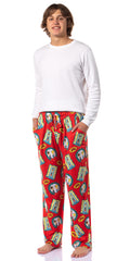 Beavis and Butt-Head Men's Christmas Sleep Tossed Print Pajama Pants For Adults