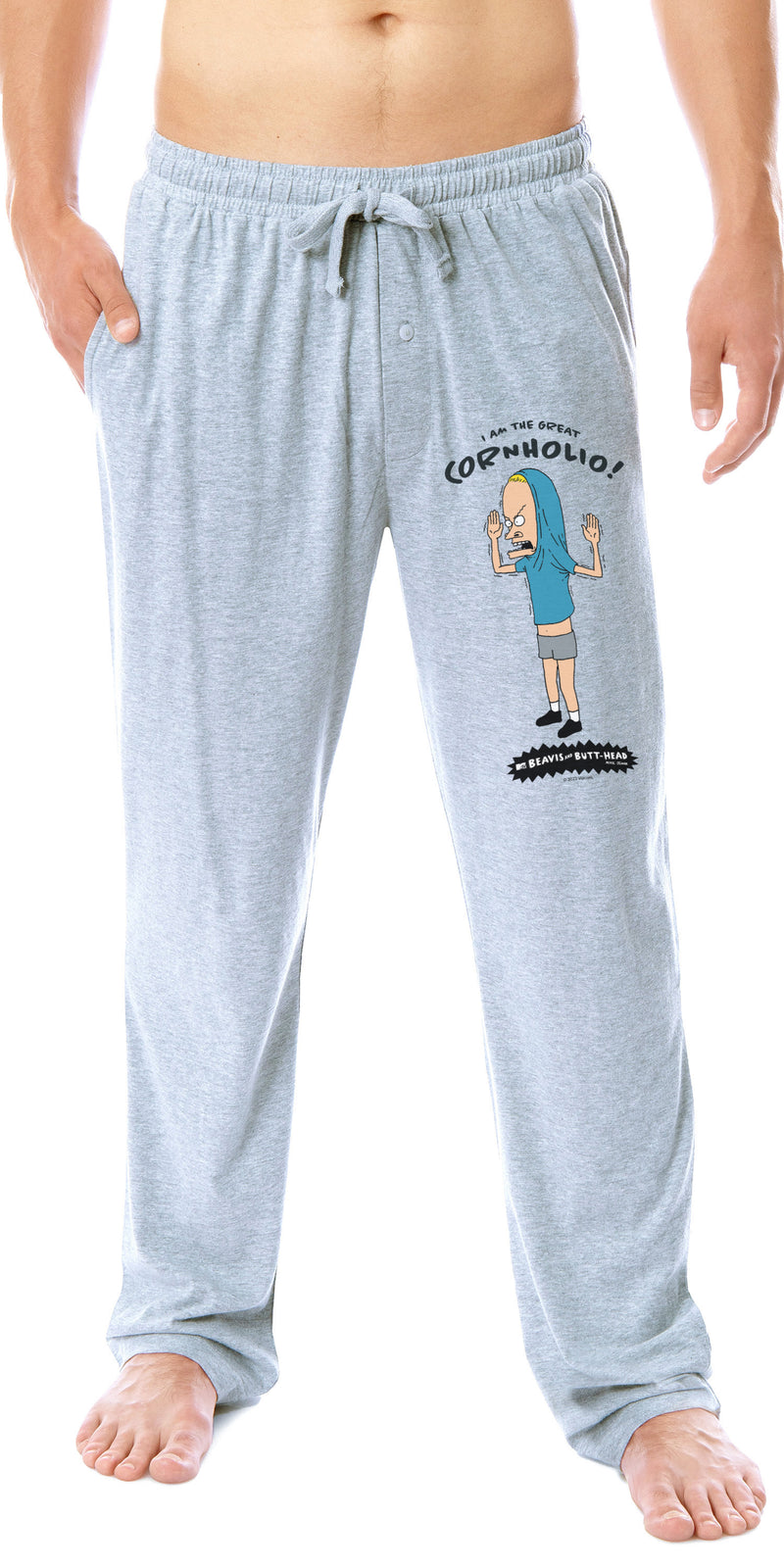 MTV Mens' Beavis and Butt-Head Cornholio Character Sleep Pajama Pants