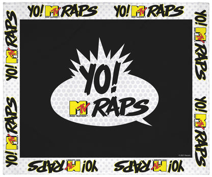 MTV Music Television Yo! MTV Raps 80's Logo Plush Fleece Throw Blanket Wall Scroll
