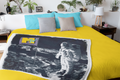 MTV Music Television Moon Man iconic 80's Astronaut Plush Fleece Throw Blanket Wall Scroll