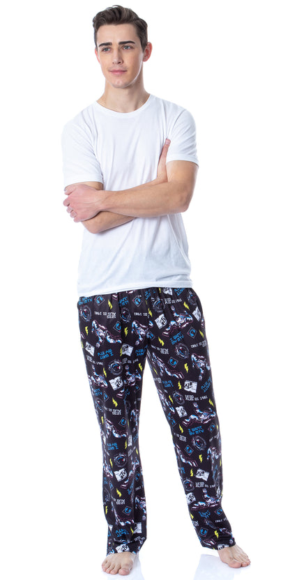 MTV Mens' Music Television Moonman '80s Logo Sleep Pajama Pants